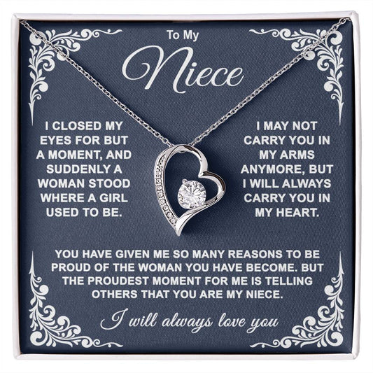 To My Niece — So Proud of You Forever Love Necklace