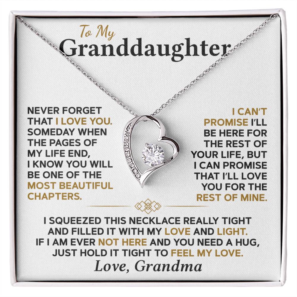 To My Granddaughter — A Hug From Grandma Forever Love Necklace