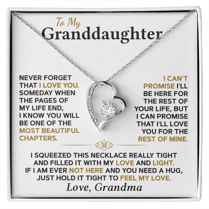 To My Granddaughter — A Hug From Grandma Forever Love Necklace