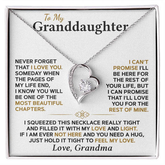 To My Granddaughter — A Hug From Grandma Forever Love Necklace