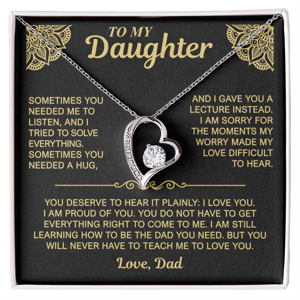 To My Daughter — I Love You. I'm Proud of You. | Forever Love Necklace