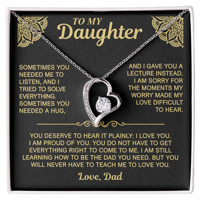 To My Daughter — I Love You. I'm Proud of You. | Forever Love Necklace