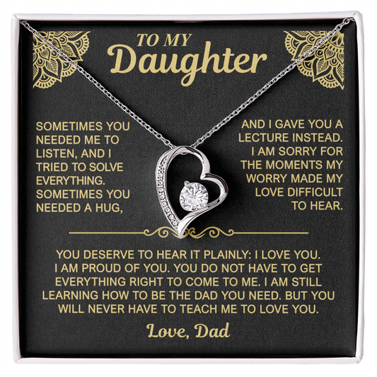 To My Daughter — I Love You. I'm Proud of You. | Forever Love Necklace