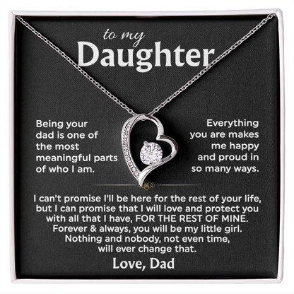 To My Daughter — Forever My Little Girl Necklace from Dad