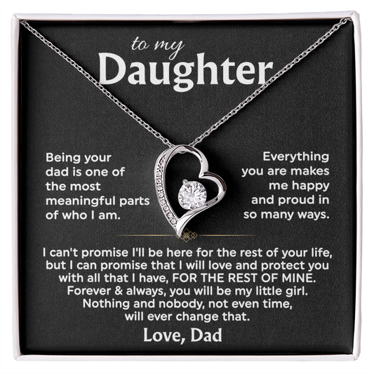 To My Daughter — Forever My Little Girl Necklace from Dad