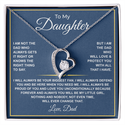 To My Daughter — Forever Your Biggest Fan Necklace from Dad
