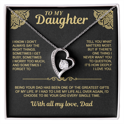 To My Daughter — I'd Choose You Every Time | Forever Love Necklace