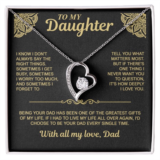 To My Daughter — I'd Choose You Every Time | Forever Love Necklace