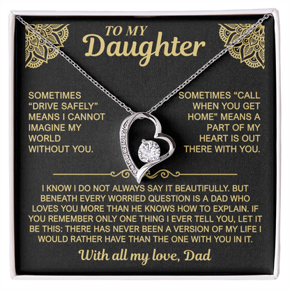 To My Daughter — My Heart Goes With You | Forever Love Necklace