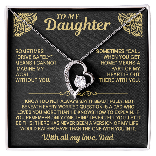 To My Daughter — My Heart Goes With You | Forever Love Necklace