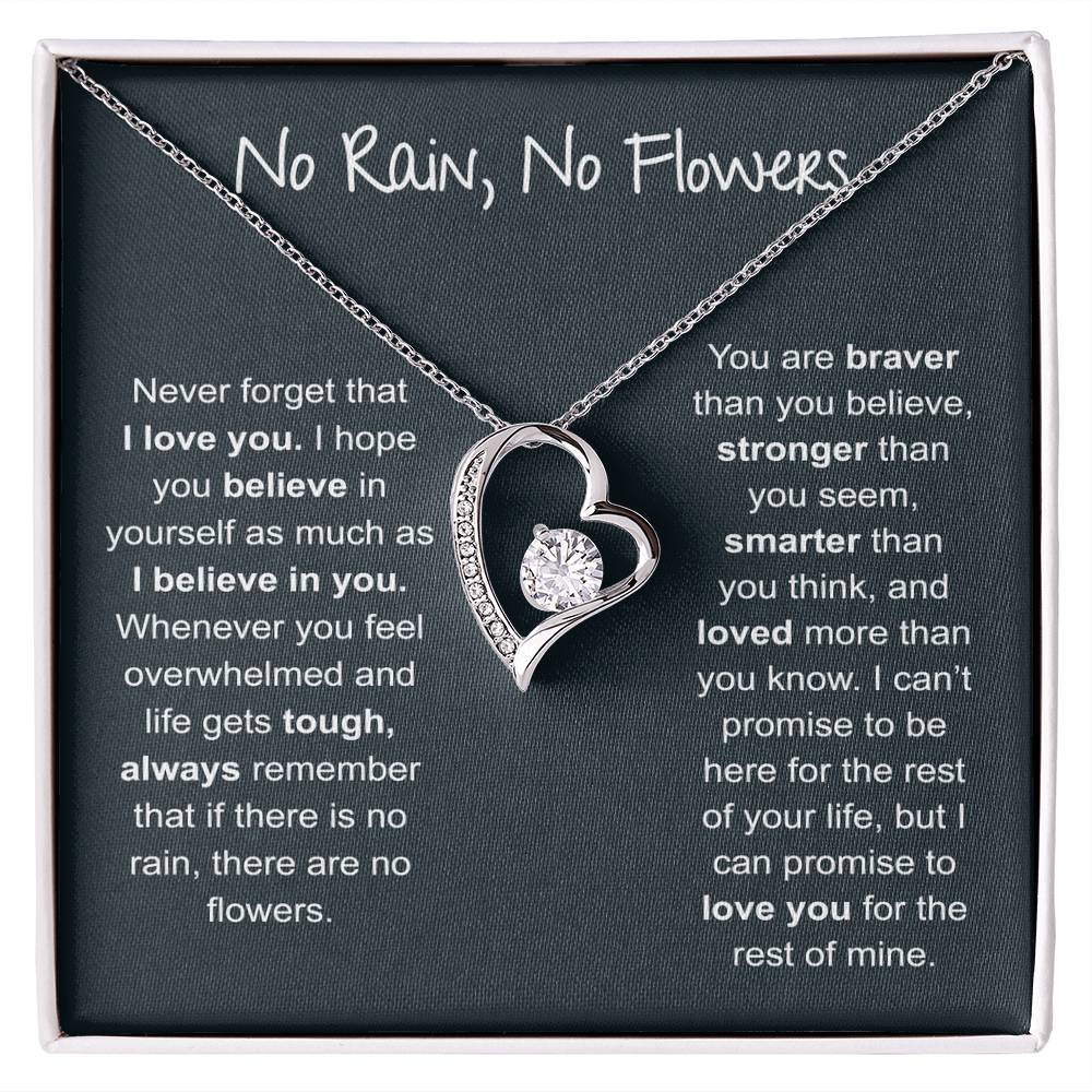 No Rain, No Flowers — Forever Love Necklace