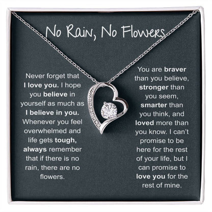 No Rain, No Flowers — Forever Love Necklace
