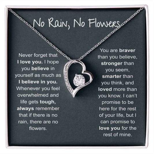 No Rain, No Flowers — Forever Love Necklace