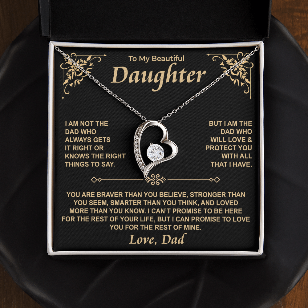 To My Daughter — For the Rest of Mine Forever Love Necklace