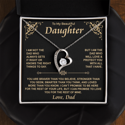 To My Daughter — For the Rest of Mine Forever Love Necklace