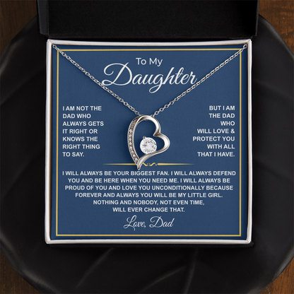 To My Daughter — Forever Your Biggest Fan Necklace from Dad