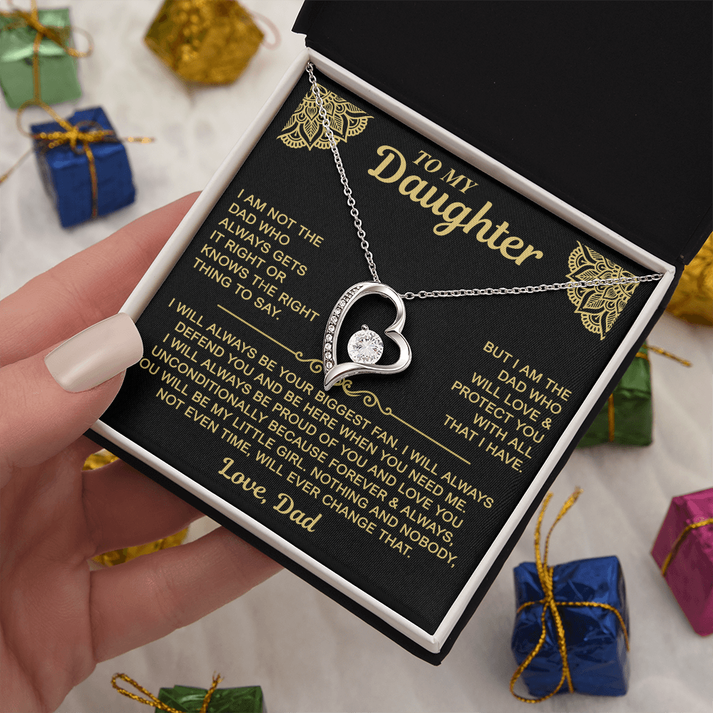 To My Daughter — Always My Little Girl Forever Love Necklace