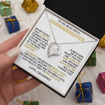 To My Granddaughter — A Hug from Grandma Forever Love Necklace