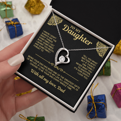 To My Daughter — I'd Choose You Every Time | Forever Love Necklace