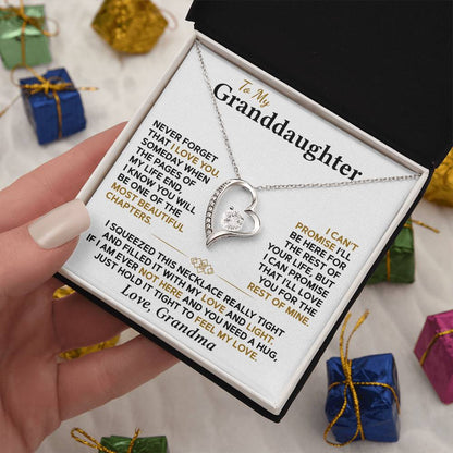 To My Granddaughter — A Hug From Grandma Forever Love Necklace