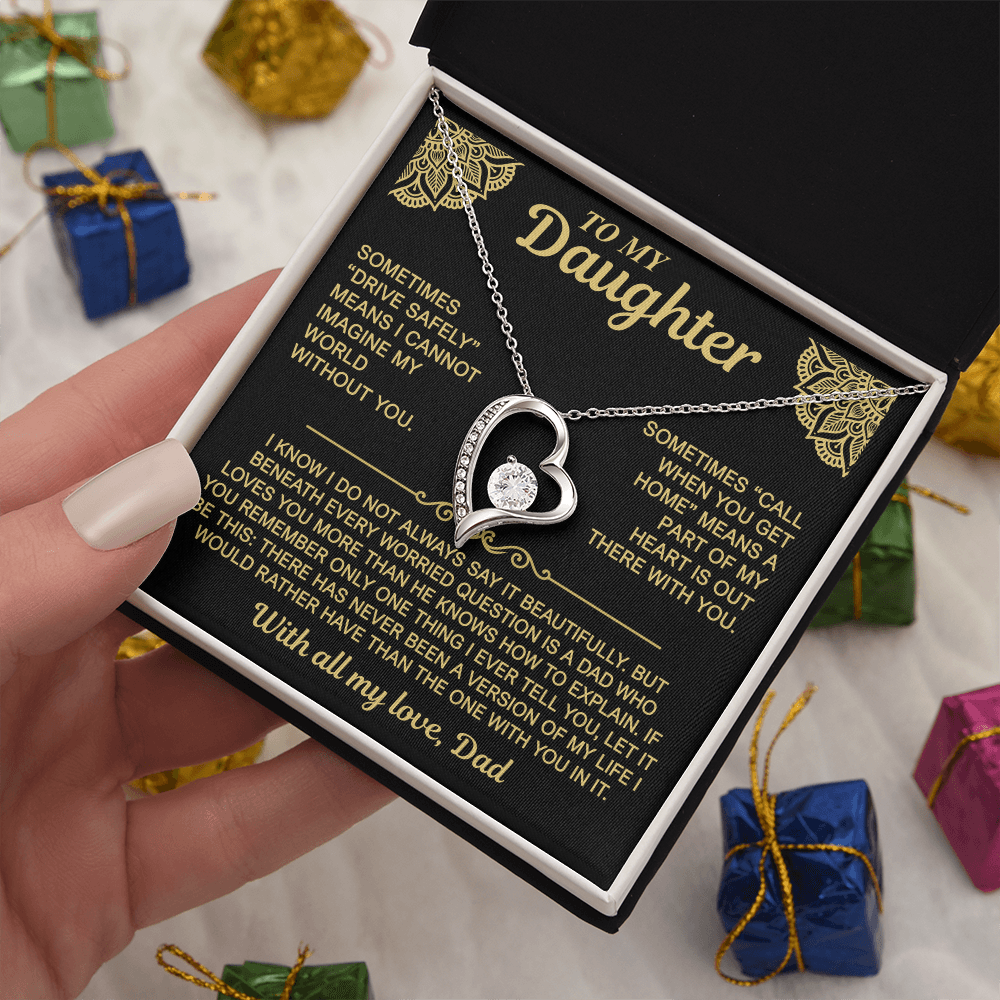 To My Daughter — My Heart Goes With You | Forever Love Necklace