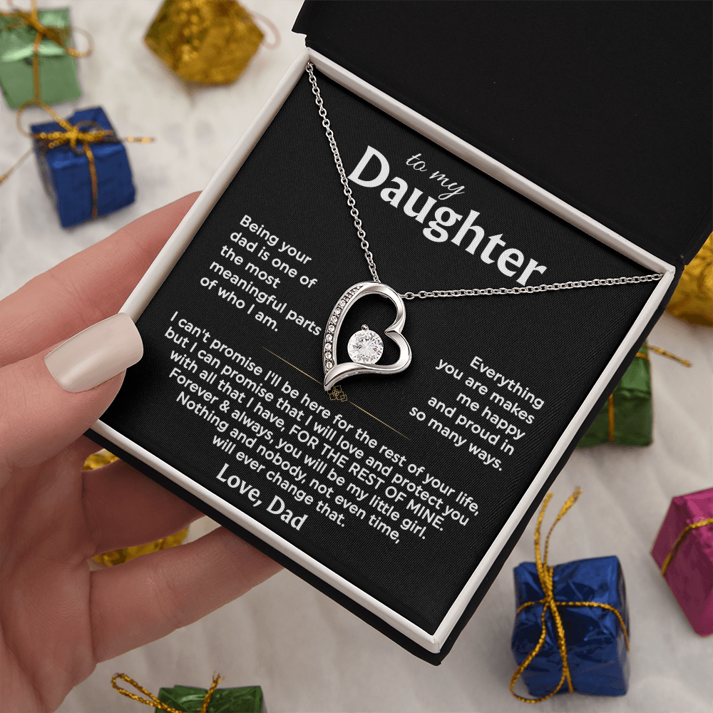 To My Daughter — Forever My Little Girl Necklace from Dad