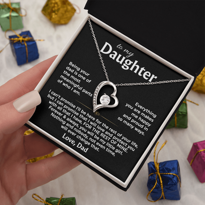 To My Daughter — Forever My Little Girl Necklace from Dad