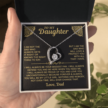 To My Daughter — Always My Little Girl Forever Love Necklace