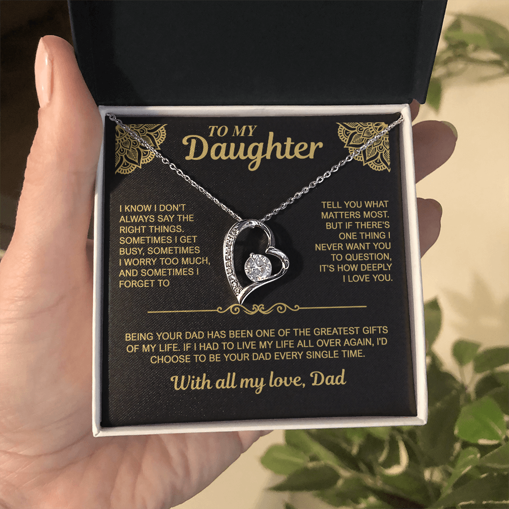 To My Daughter — I'd Choose You Every Time | Forever Love Necklace