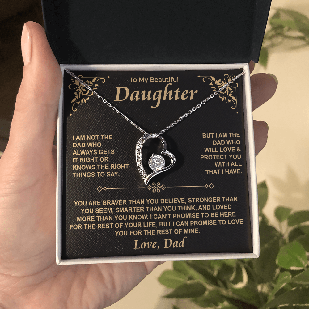 To My Daughter — For the Rest of Mine Forever Love Necklace