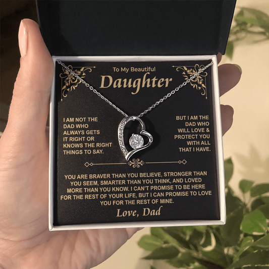 To My Daughter — For the Rest of Mine Forever Love Necklace