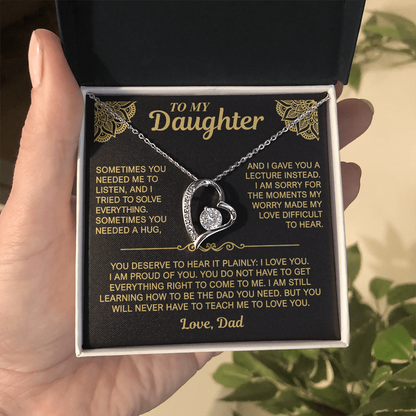 To My Daughter — I Love You. I'm Proud of You. | Forever Love Necklace