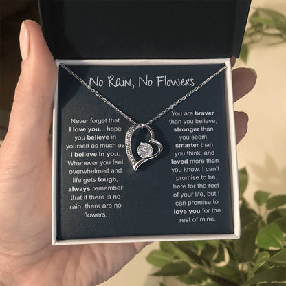 No Rain, No Flowers — Forever Love Necklace