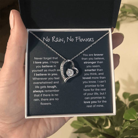 No Rain, No Flowers — Forever Love Necklace