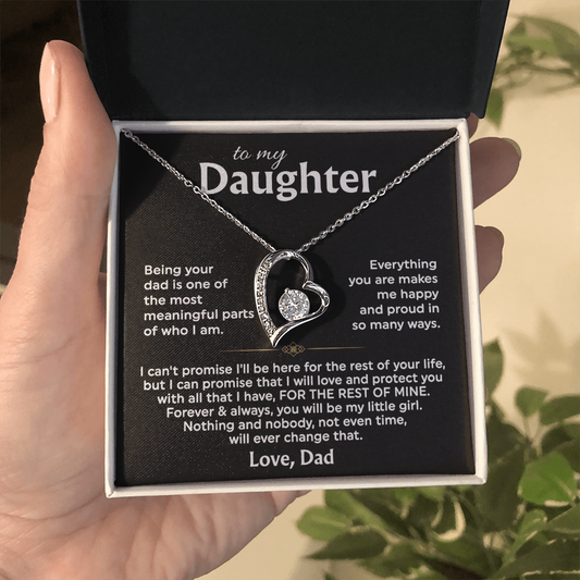 To My Daughter — Forever My Little Girl Necklace from Dad