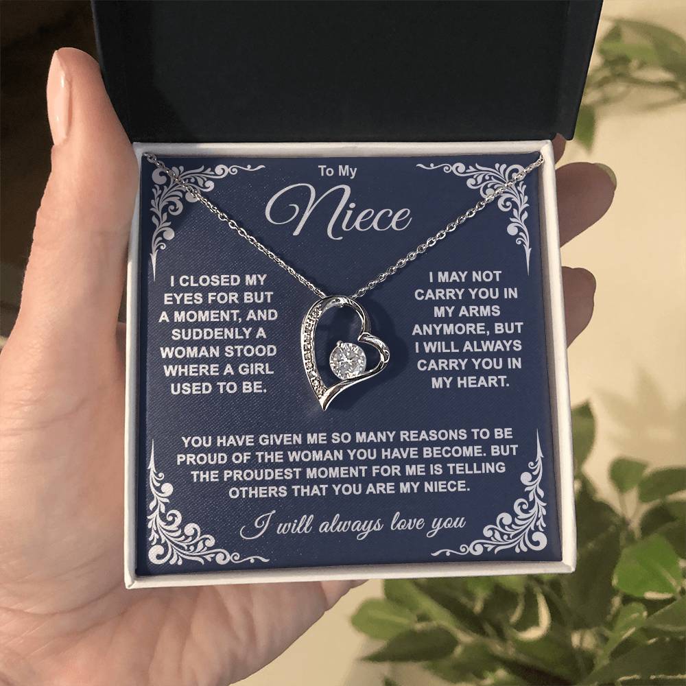 To My Niece — So Proud of You Forever Love Necklace