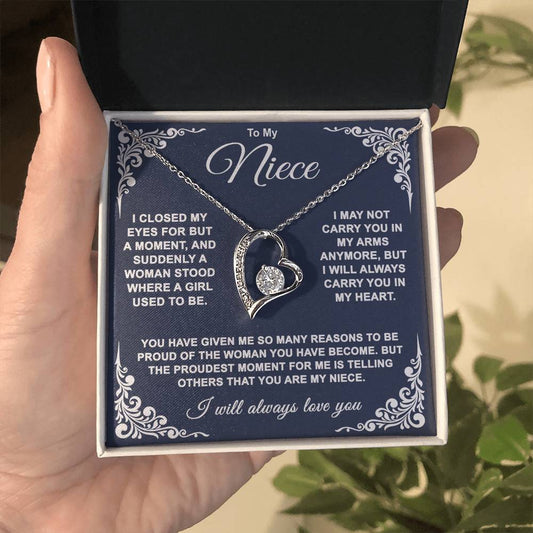 To My Niece — So Proud of You Forever Love Necklace