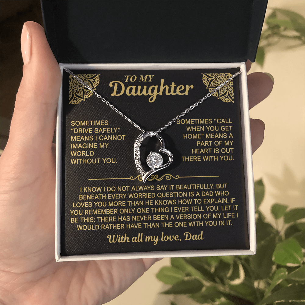 To My Daughter — My Heart Goes With You | Forever Love Necklace