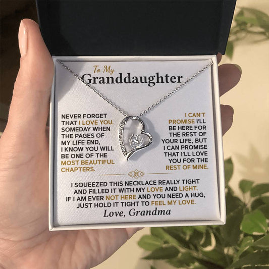 To My Granddaughter — A Hug From Grandma Forever Love Necklace