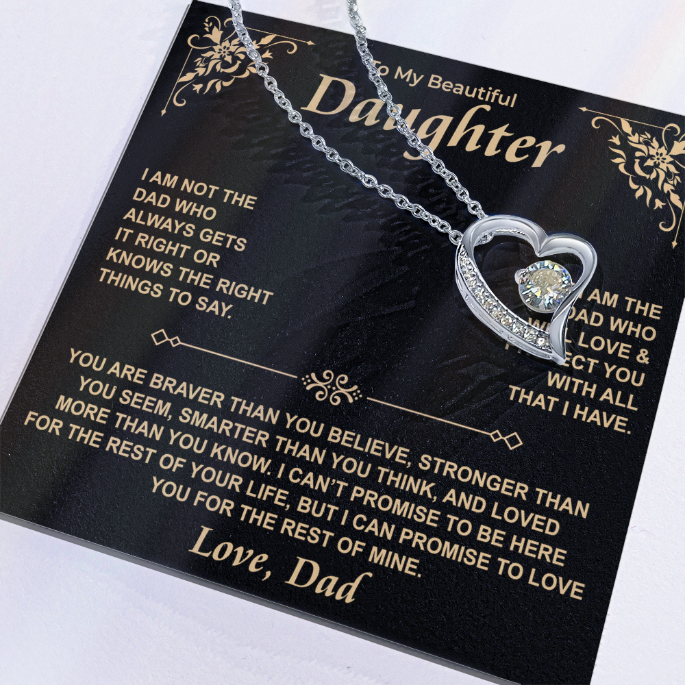 To My Daughter — For the Rest of Mine Forever Love Necklace