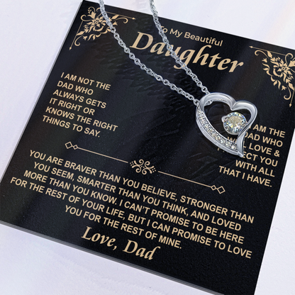 To My Daughter — For the Rest of Mine Forever Love Necklace