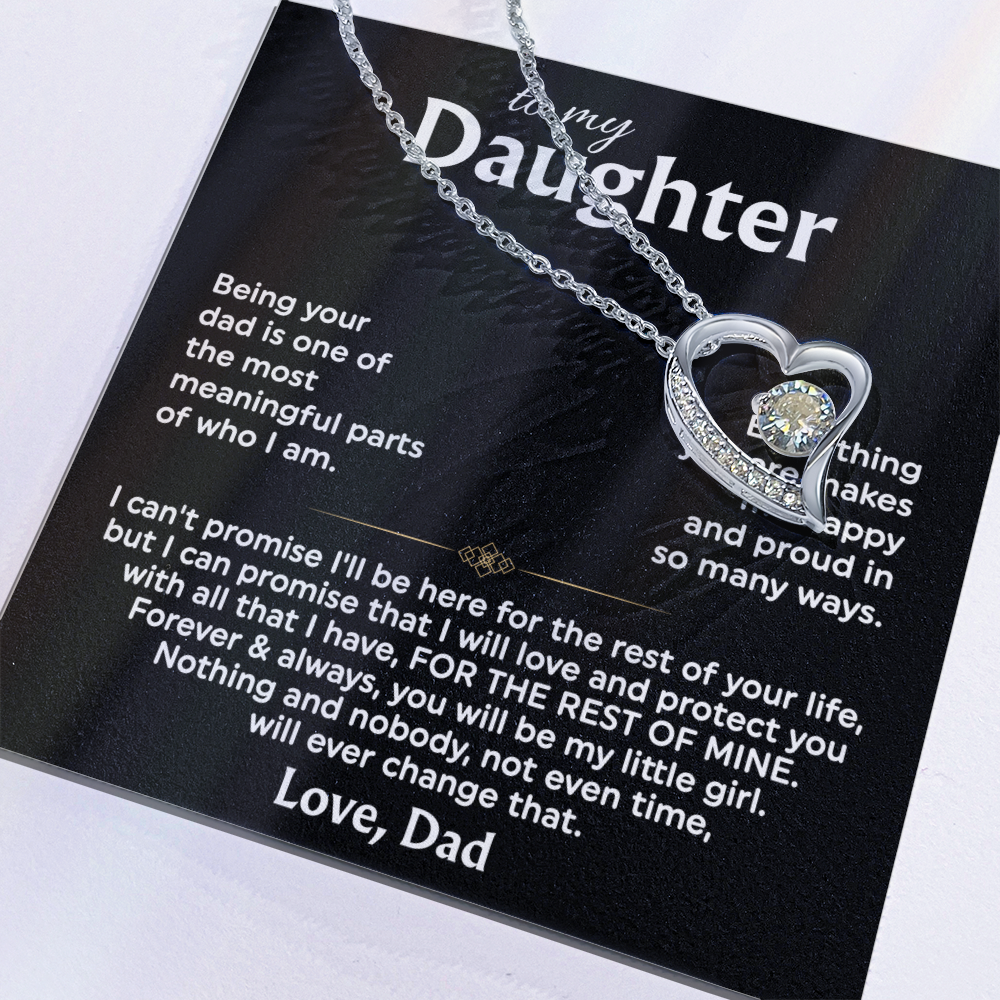 To My Daughter — Forever My Little Girl Necklace from Dad