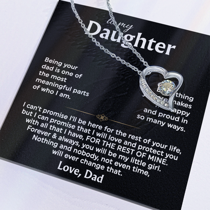 To My Daughter — Forever My Little Girl Necklace from Dad