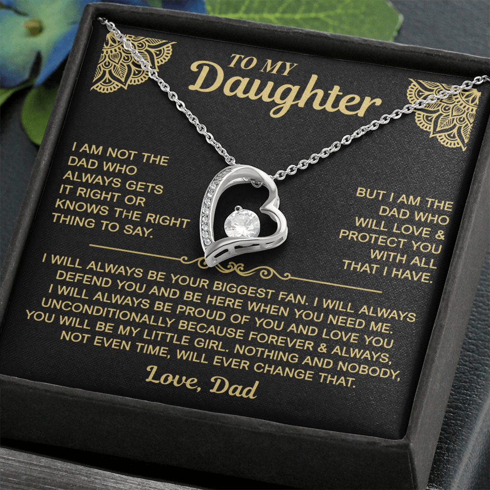 To My Daughter — Always My Little Girl Forever Love Necklace