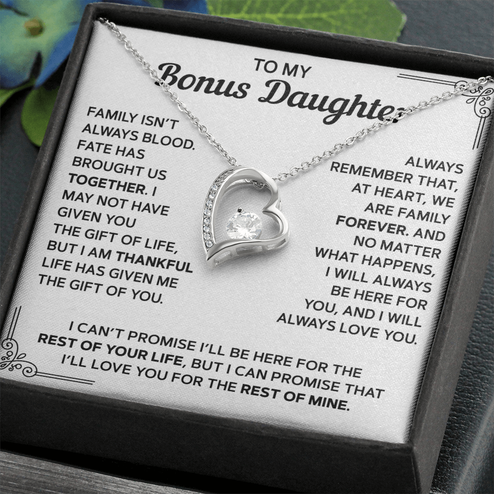 To My Bonus Daughter — Family Forever | Forever Love Necklace