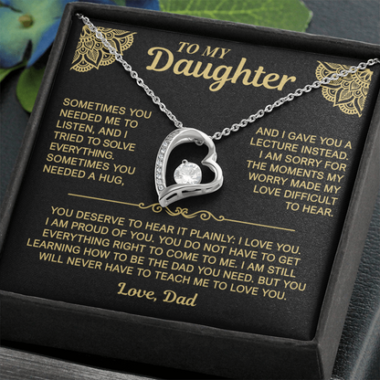 To My Daughter — I Love You. I'm Proud of You. | Forever Love Necklace