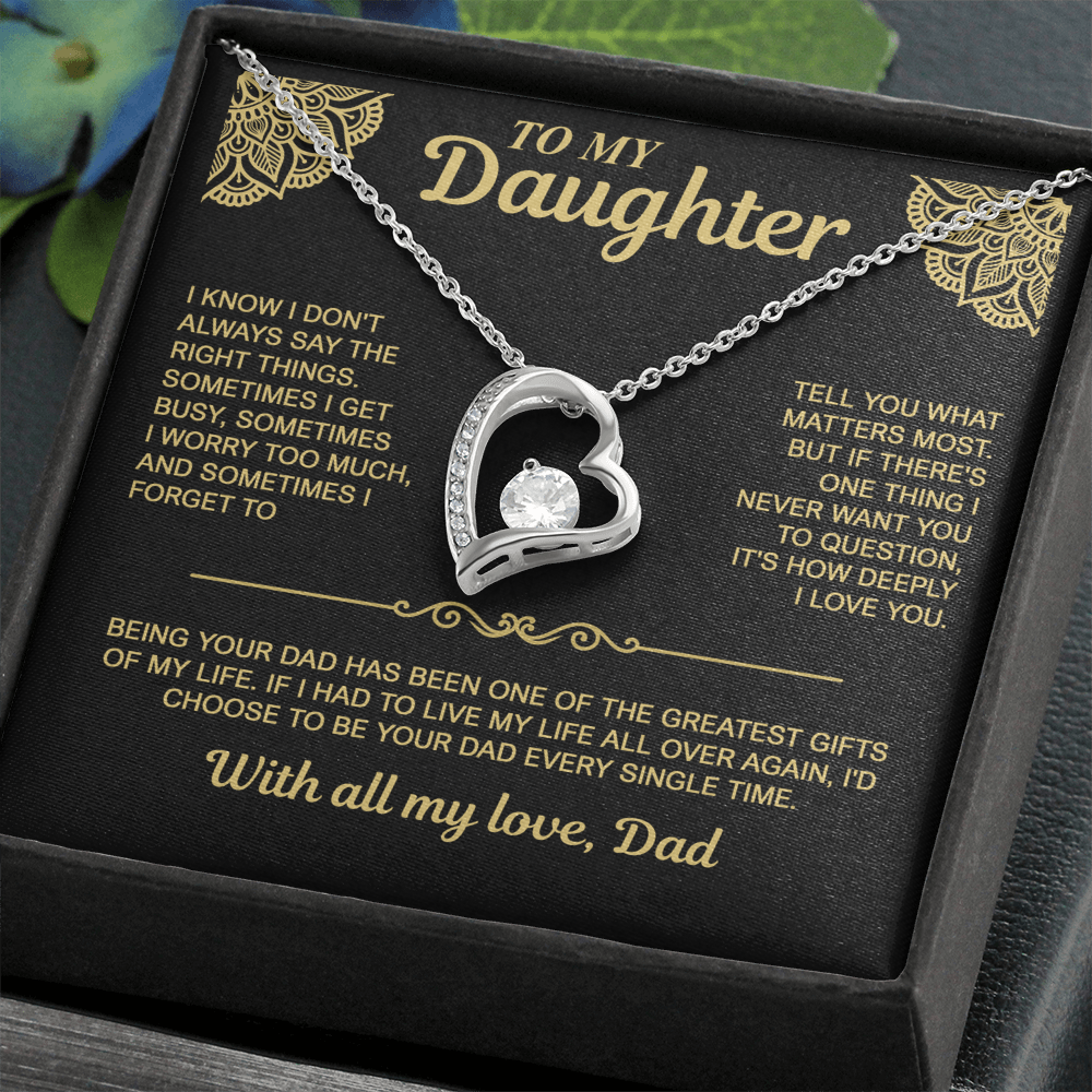 To My Daughter — I'd Choose You Every Time | Forever Love Necklace