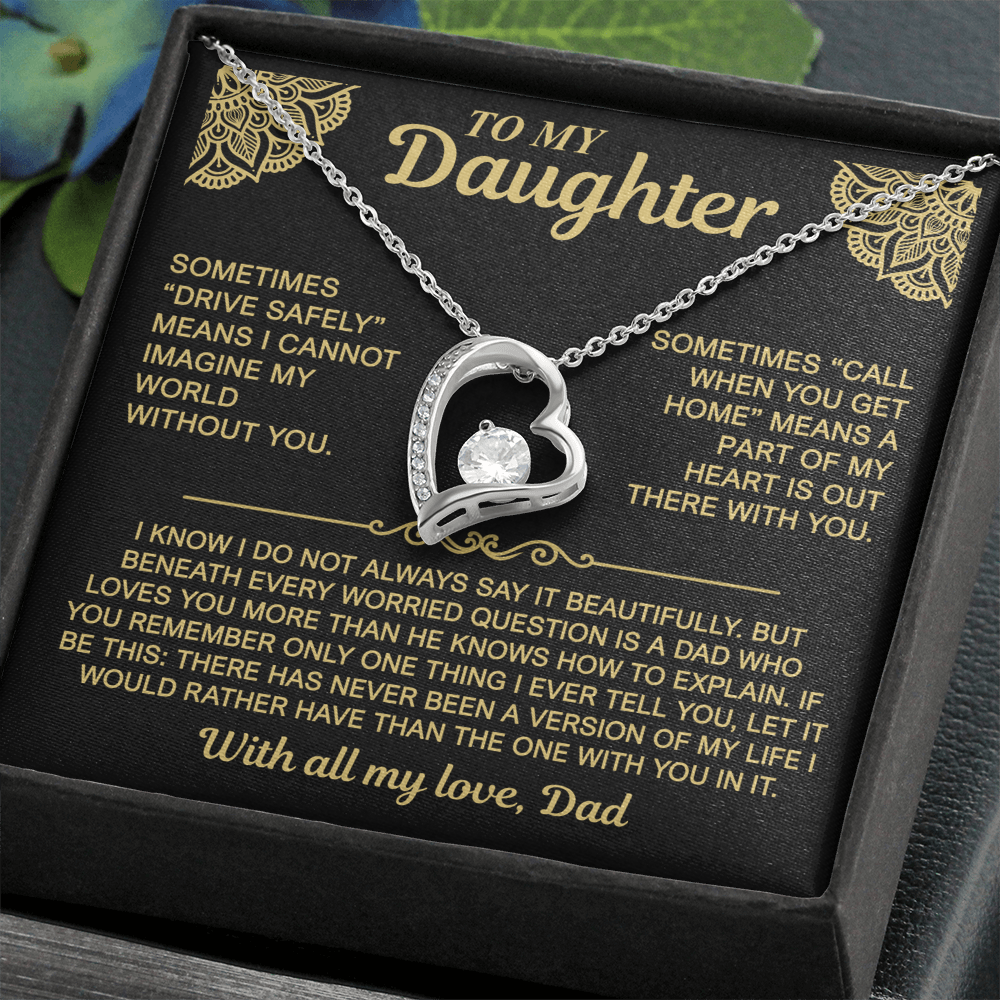To My Daughter — My Heart Goes With You | Forever Love Necklace