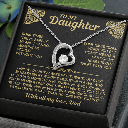 To My Daughter — My Heart Goes With You | Forever Love Necklace