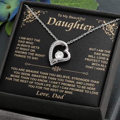 To My Daughter — For the Rest of Mine Forever Love Necklace